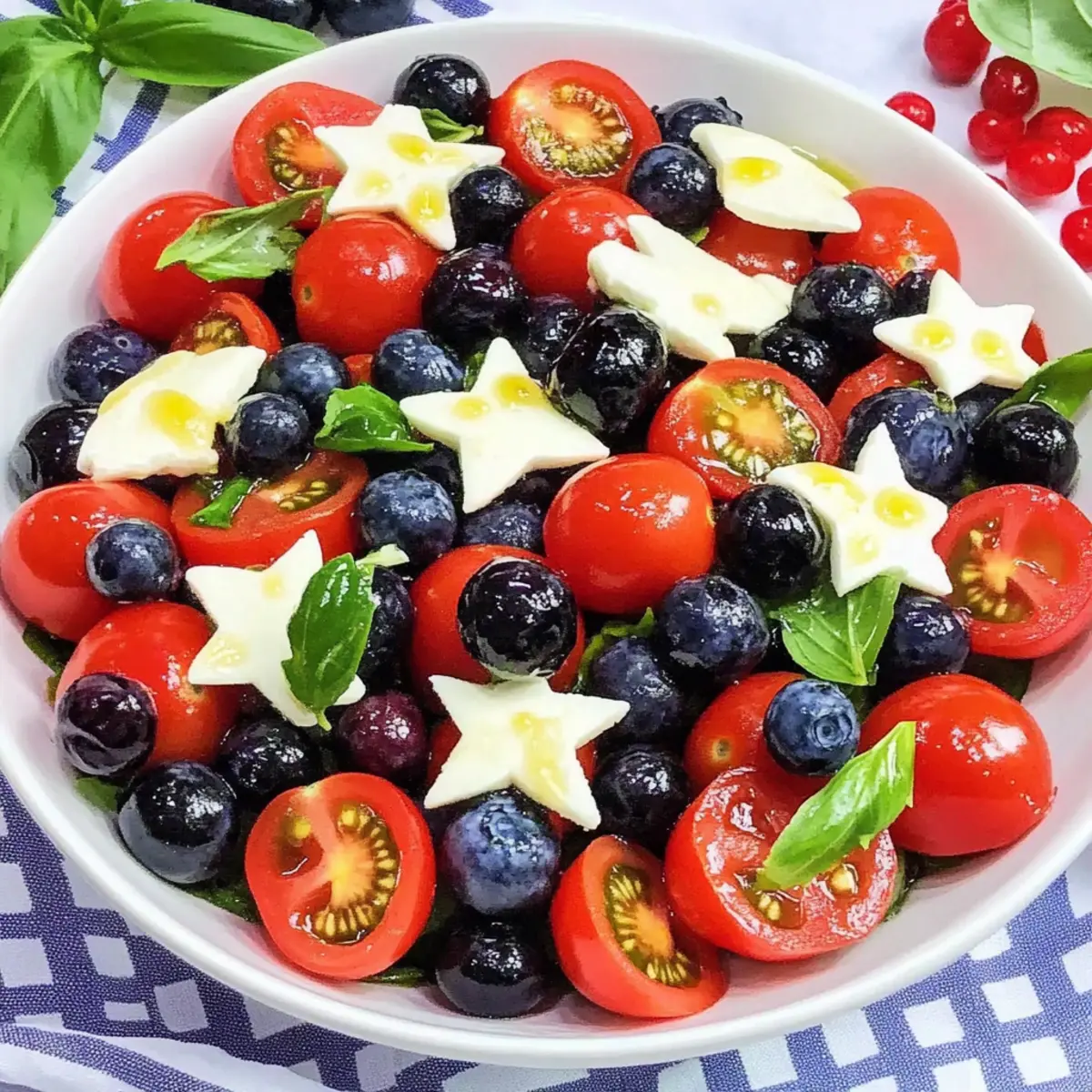 Red White and Blue Caprese Salad