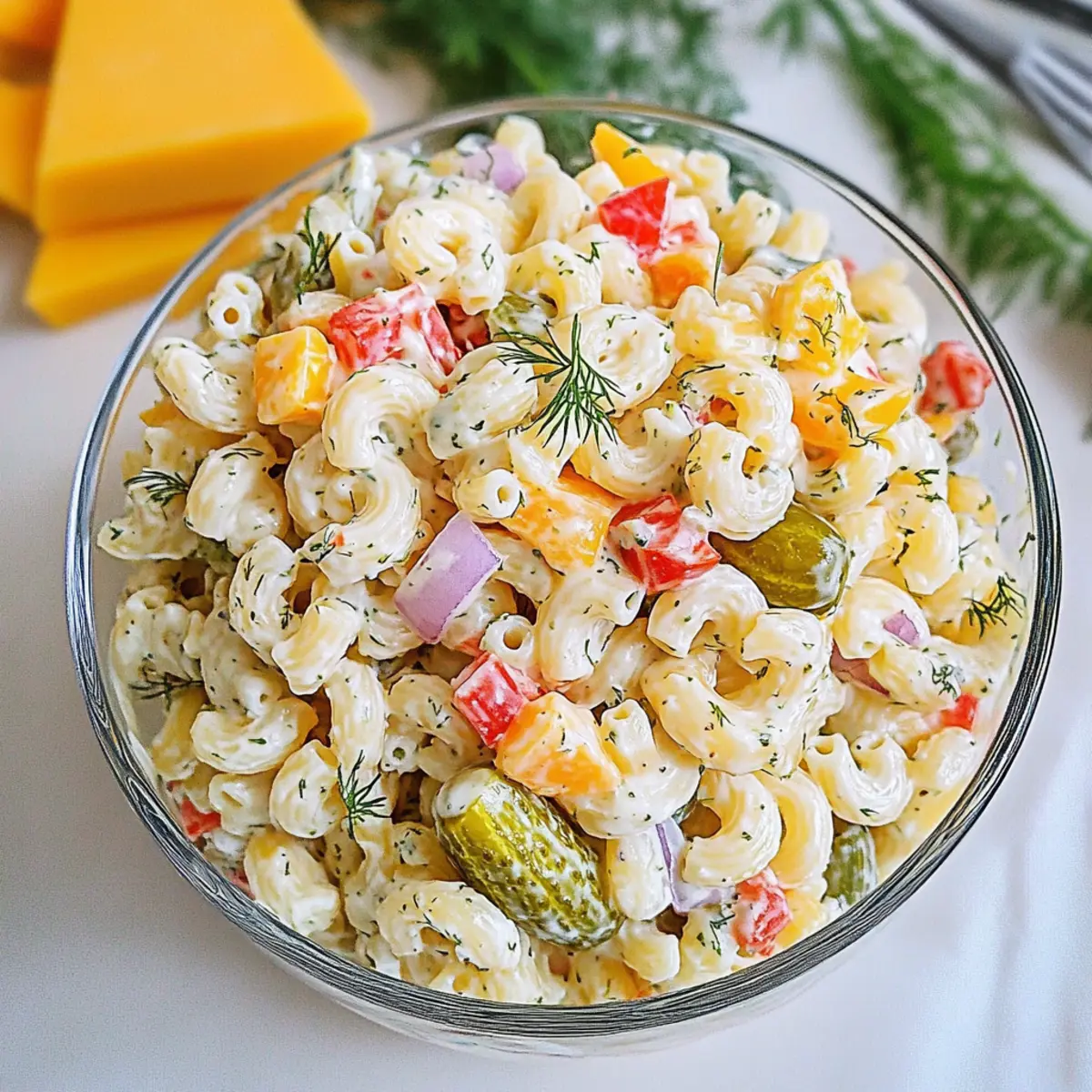 Dill Pickle Pasta Salad