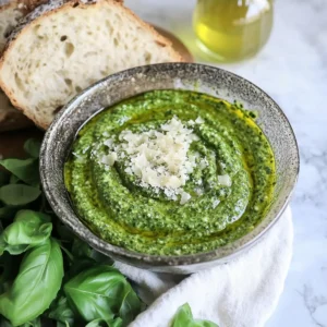 pesto with basil
