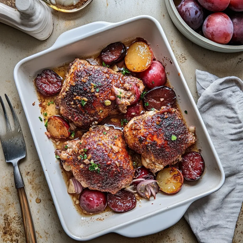 Sumac Spiced Chicken With Plums for Savory-Sweet Bliss