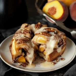 Peach Cinnamon Rolls