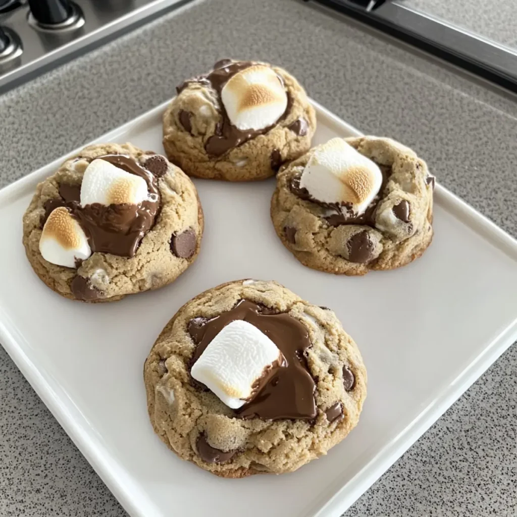 Gooey Bakery-Style S’mores Cookies