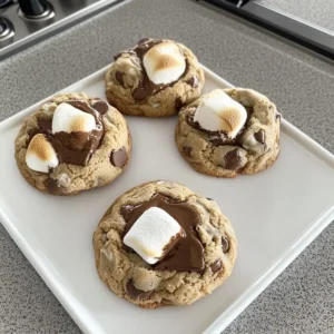 Gooey Bakery-Style S’mores Cookies