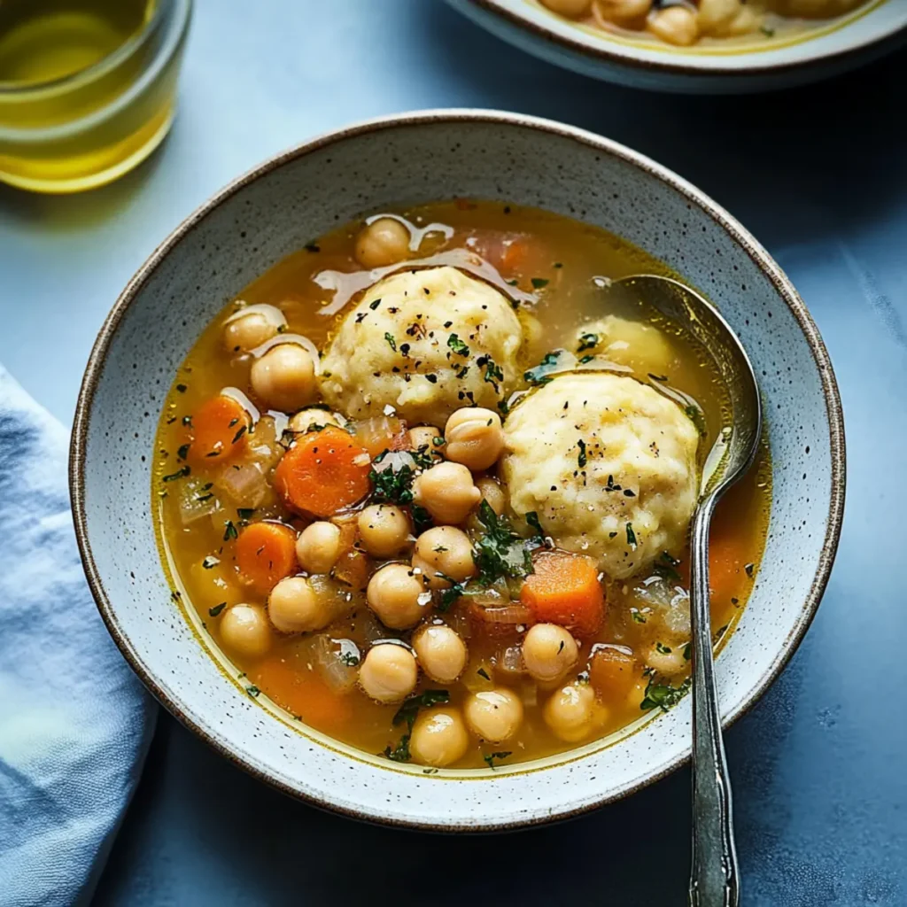 Comforting Greek-Style Chickpea Stew with Dumplings Delight