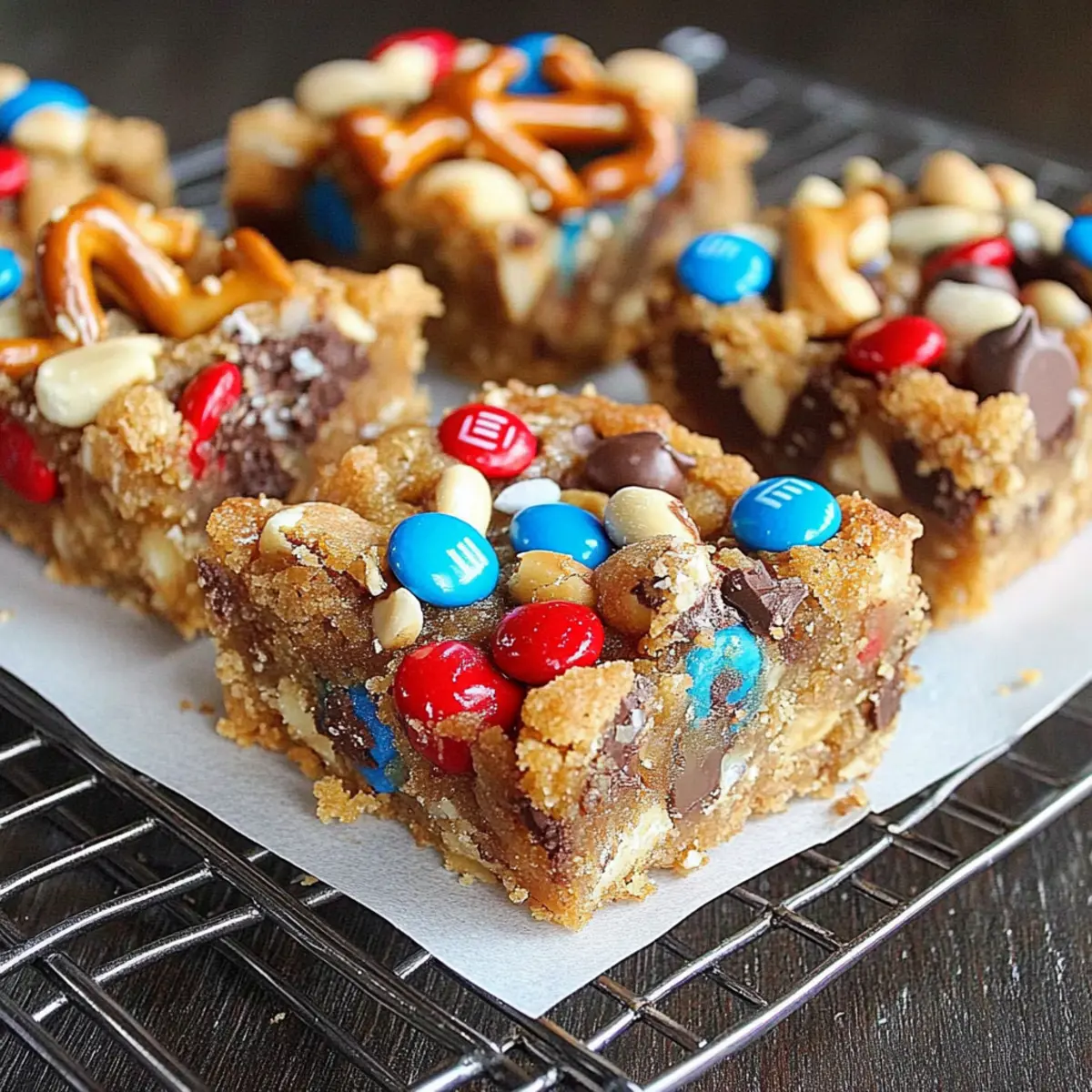 Sweet & Salty Monster Cookie Bars