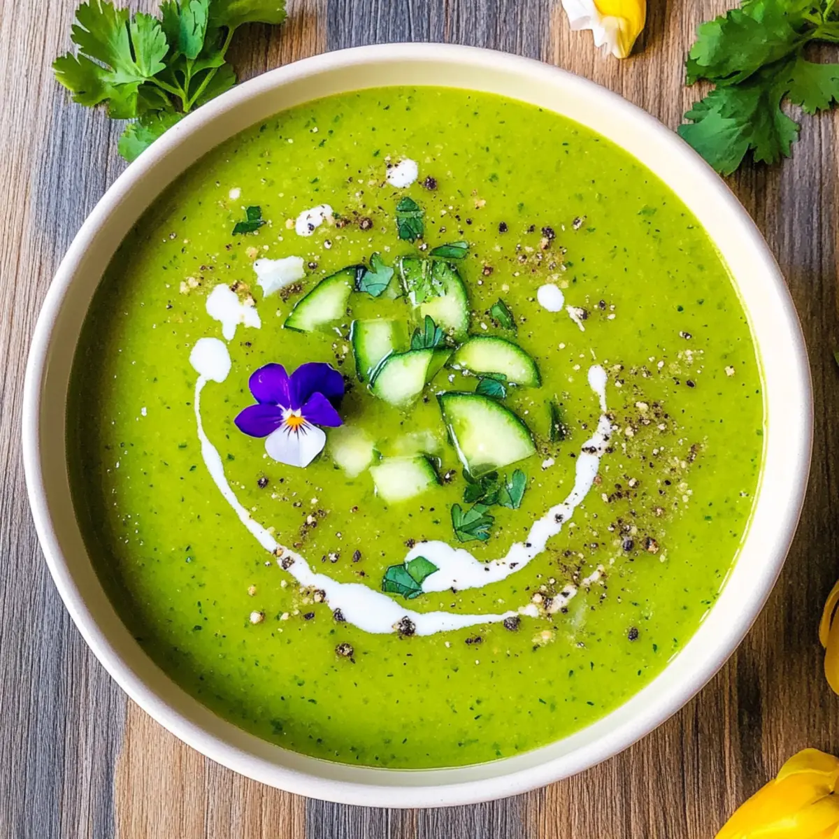 Cucumber Gazpacho with Avocado