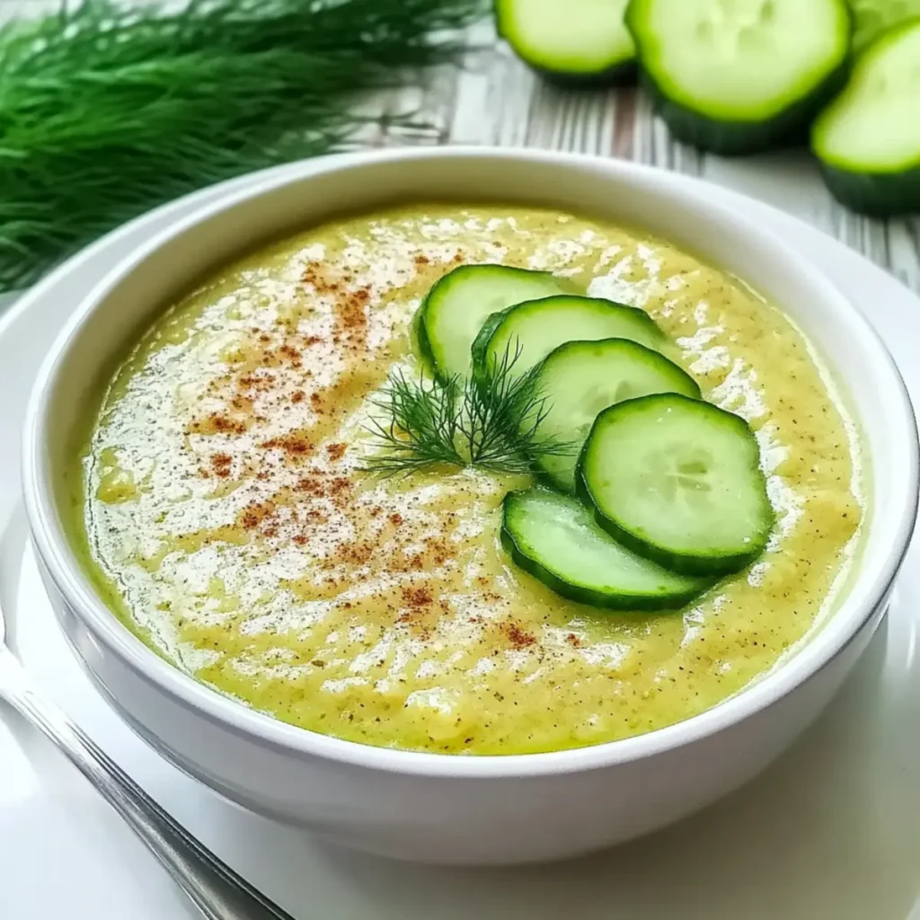 Cold Cucumber Soup with Yogurt and Dill