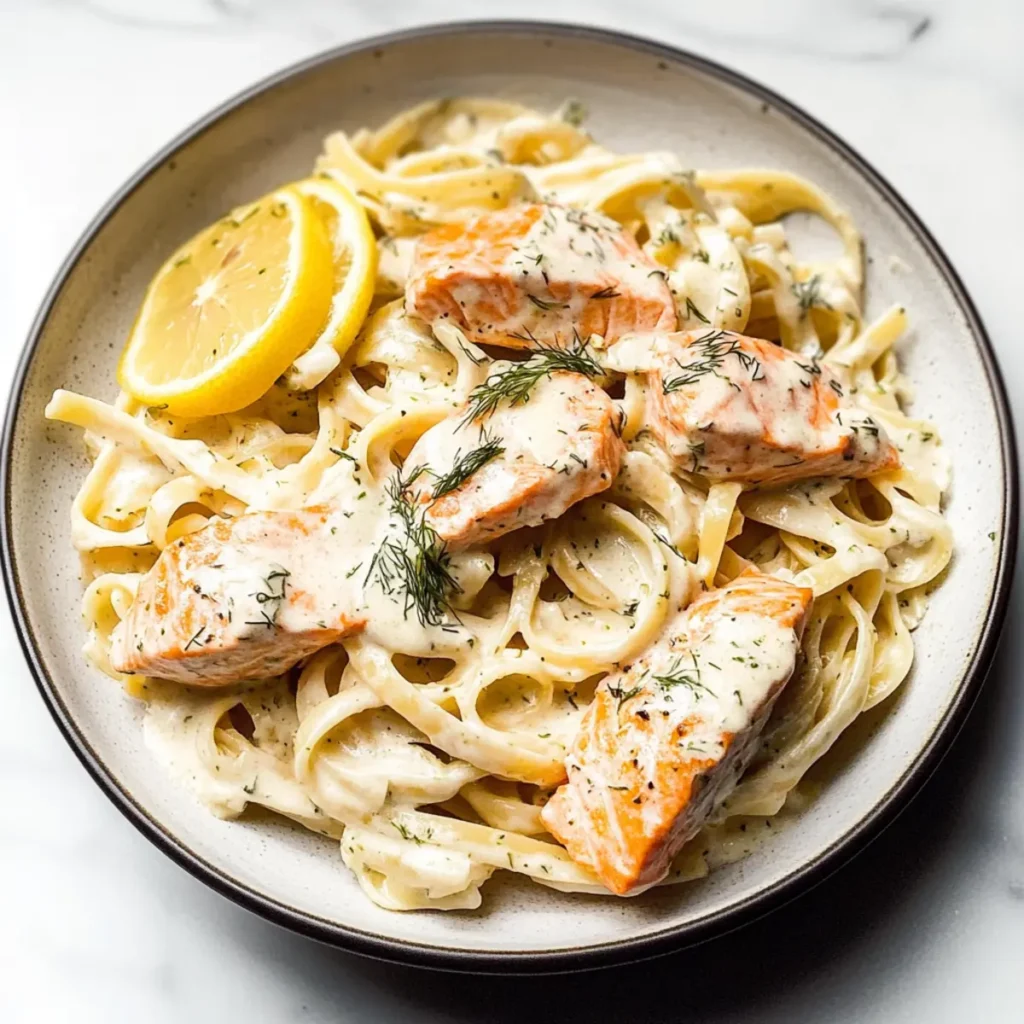Lemon Dill Salmon Pasta