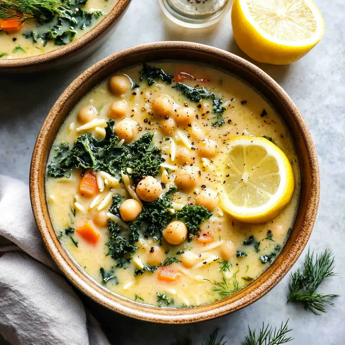 Lemony Greek Chickpea Soup