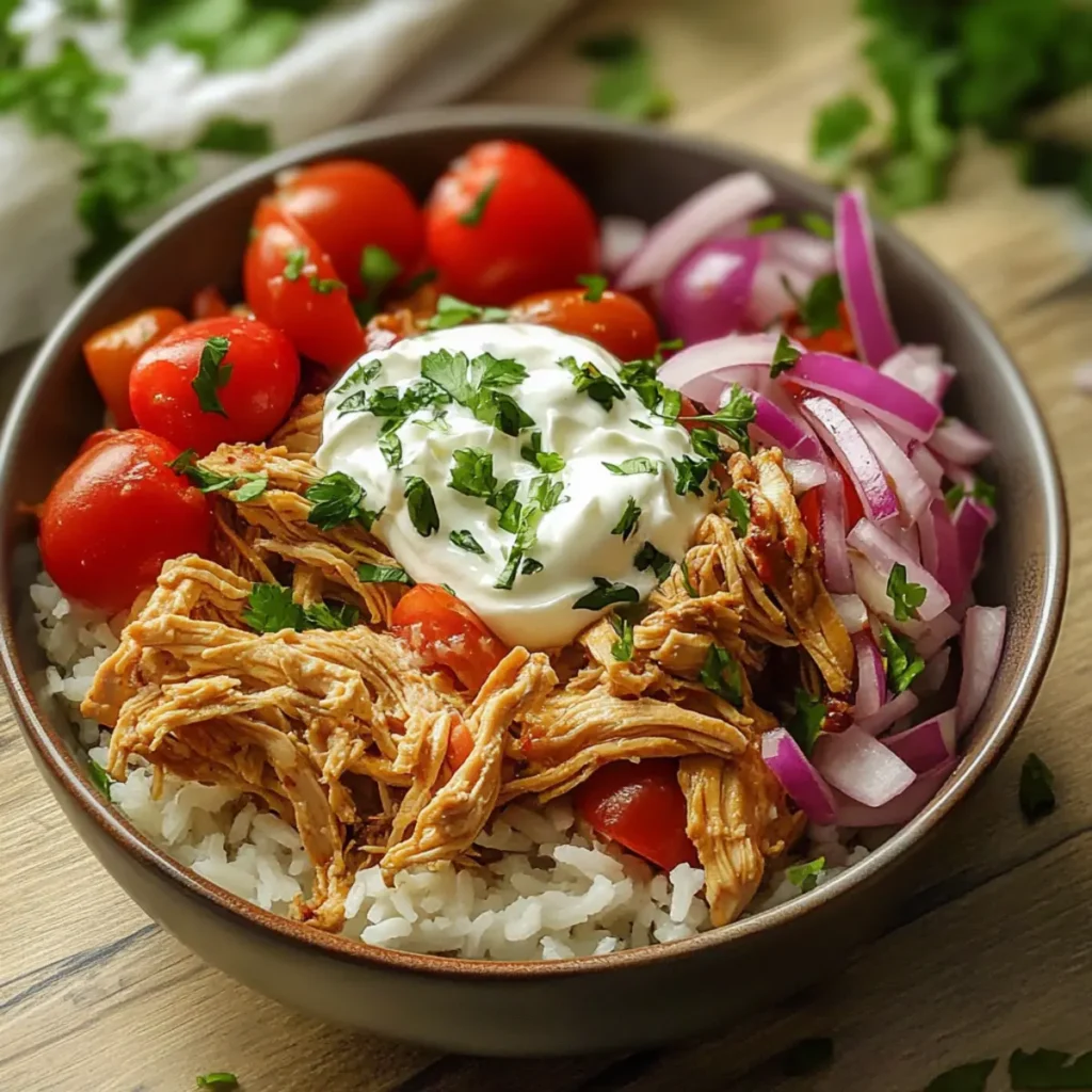Savory Crockpot Chicken Shawarma Bowl for Effortless Dinners