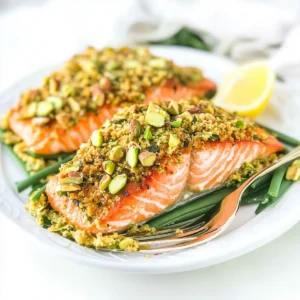 Baked Pistachio and Parmesan Crusted Salmon