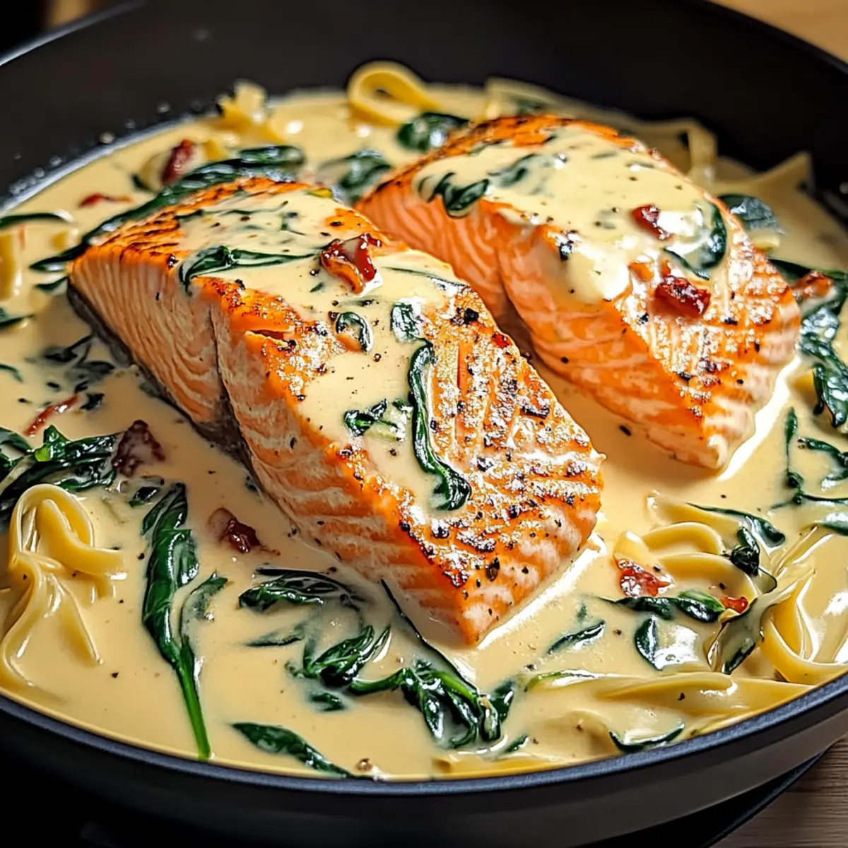 Creamy Salmon Florentine Dream
