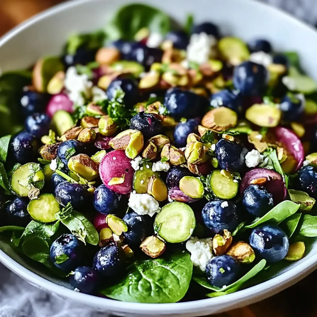 Blueberry Pistachio Spring Salad for a Fresh Flavor Boost
