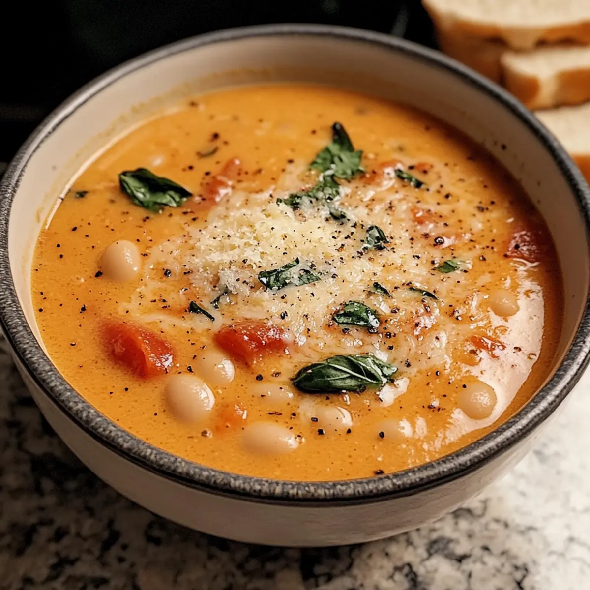 Parmesan Tomato and Cannellini Bean Soup