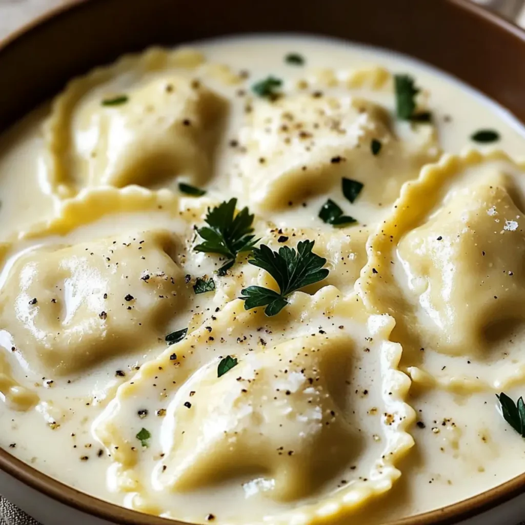 White Wine Cream Sauce for Ravioli