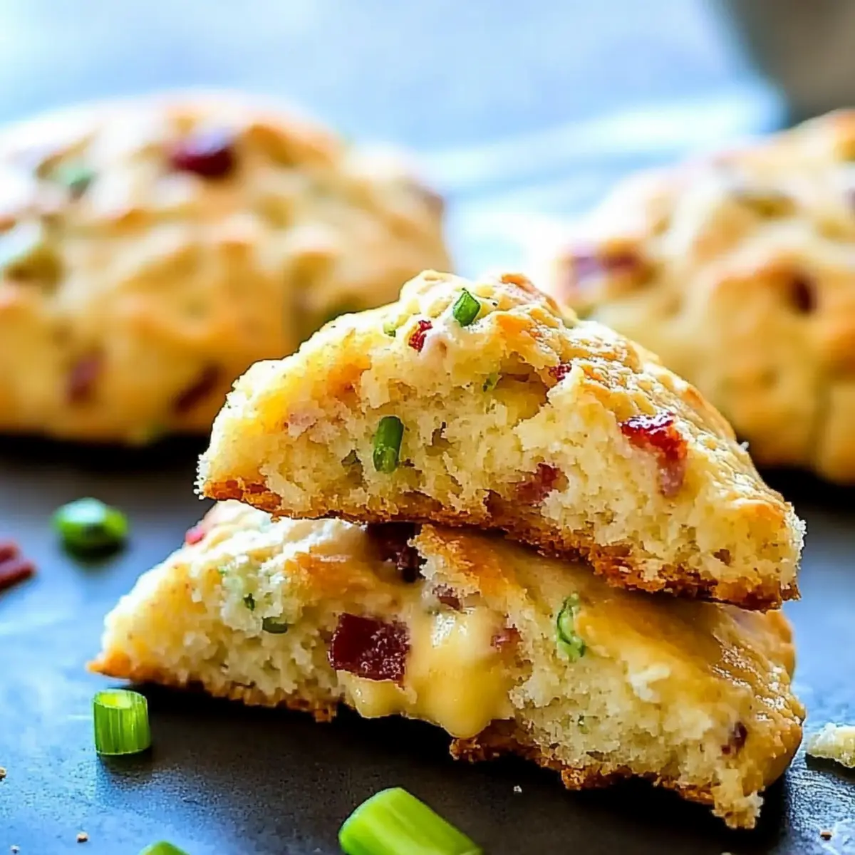 White Cheddar Bacon Scallion Scones