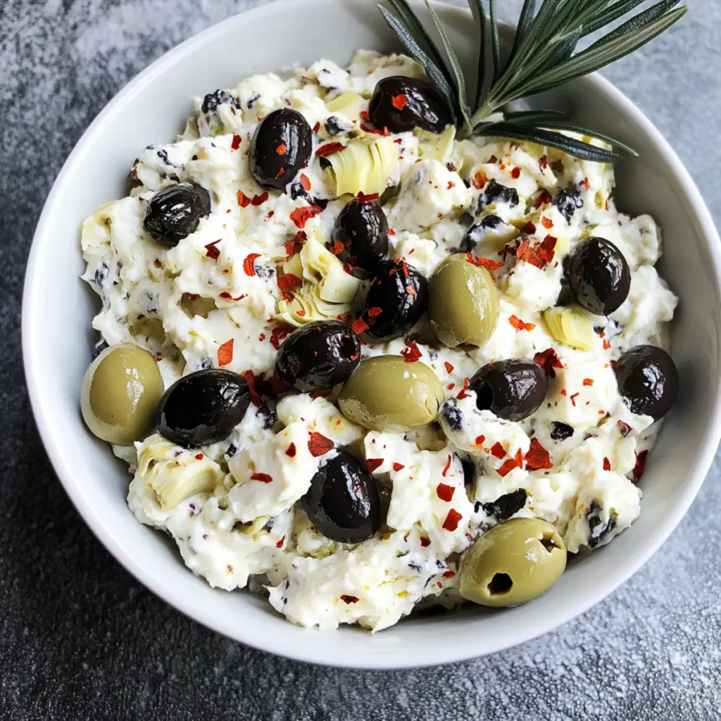 Olive & Artichoke Feta Cheese Dip
