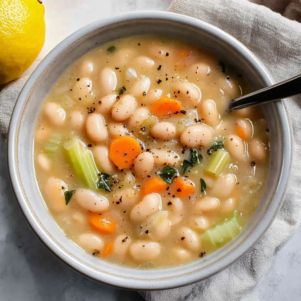 Greek White Bean Soup With Garlic & Lemon for Cozy Nights