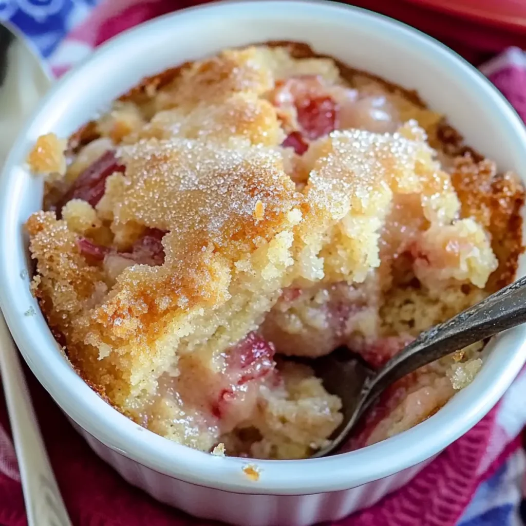 Baked Sticky Rhubarb Pudding Recipe