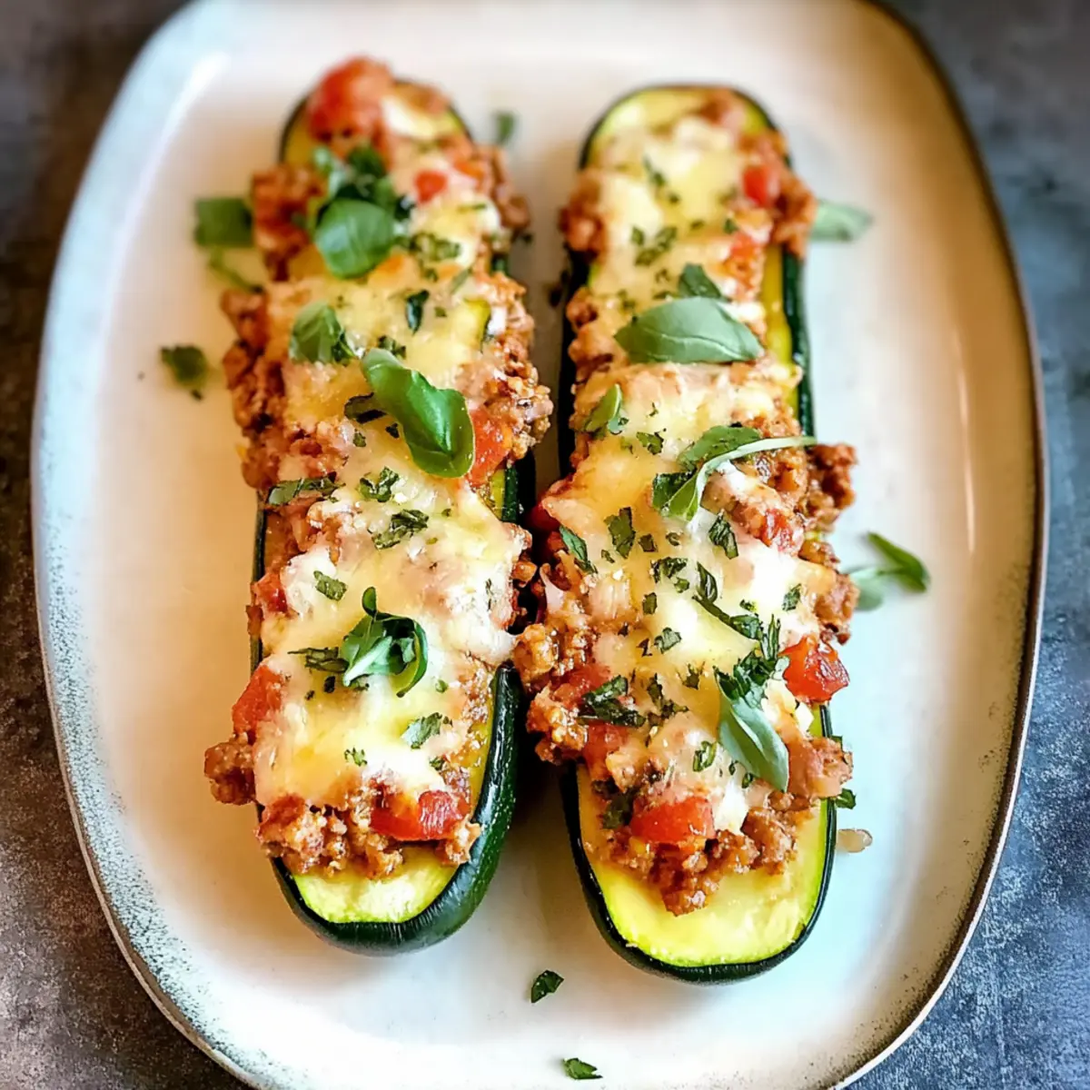 Stuffed Zucchini Boats Recipe