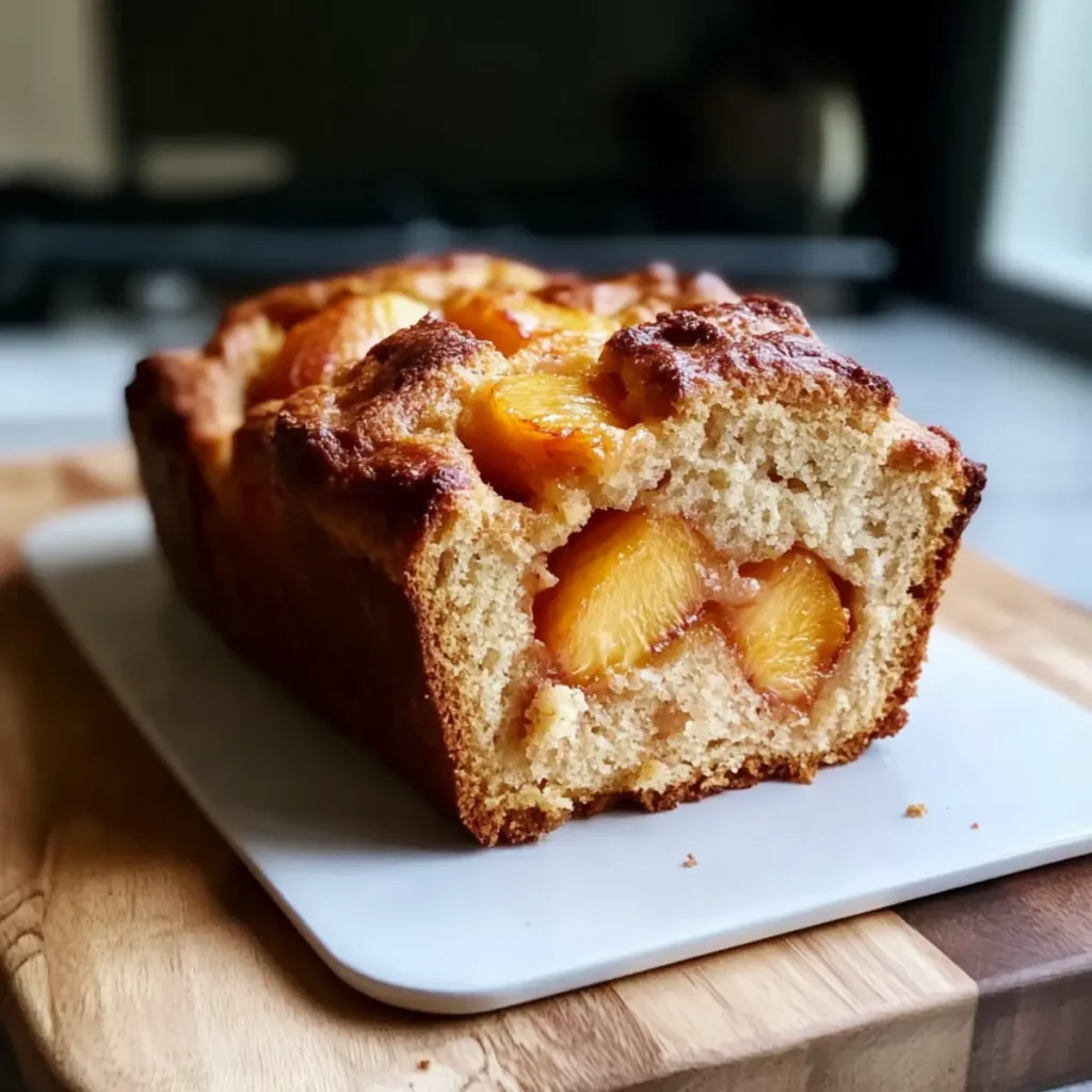 Peach Bread Recipe with Roasted Fruit