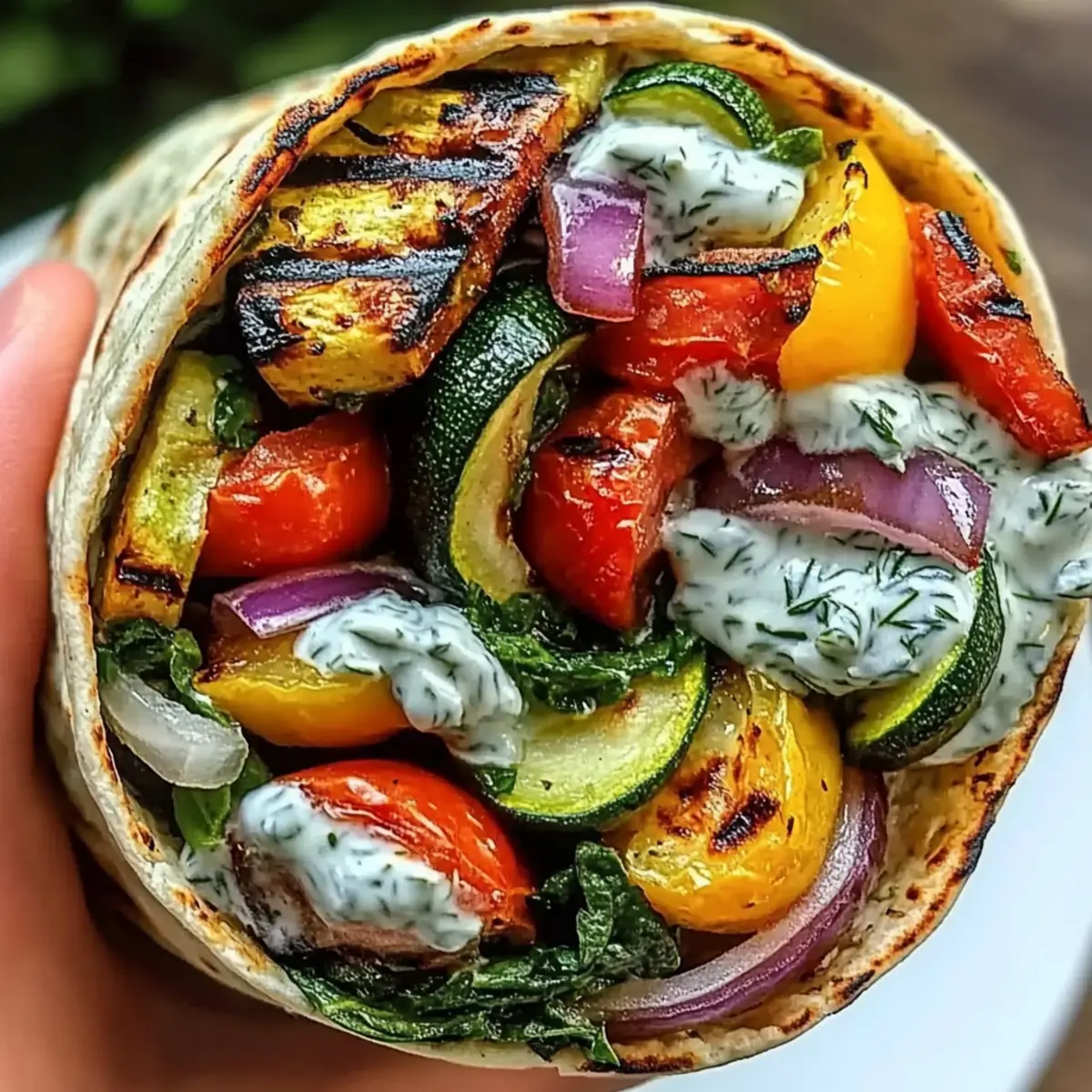 Grilled Mediterranean Veggie Wrap