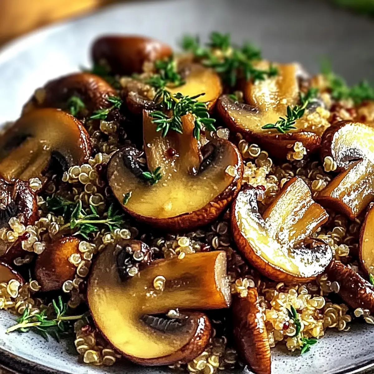 Garlicky Mushroom Quinoa