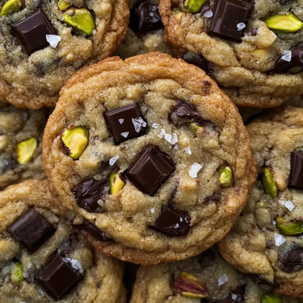 Pistachio Chocolate Chunk Cookies