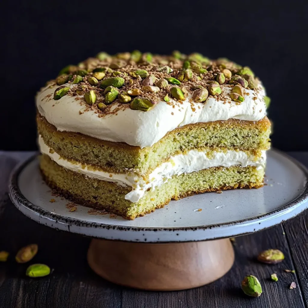 Homemade Pistachio Tiramisu
