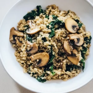 Mushroom Spinach Quinoa