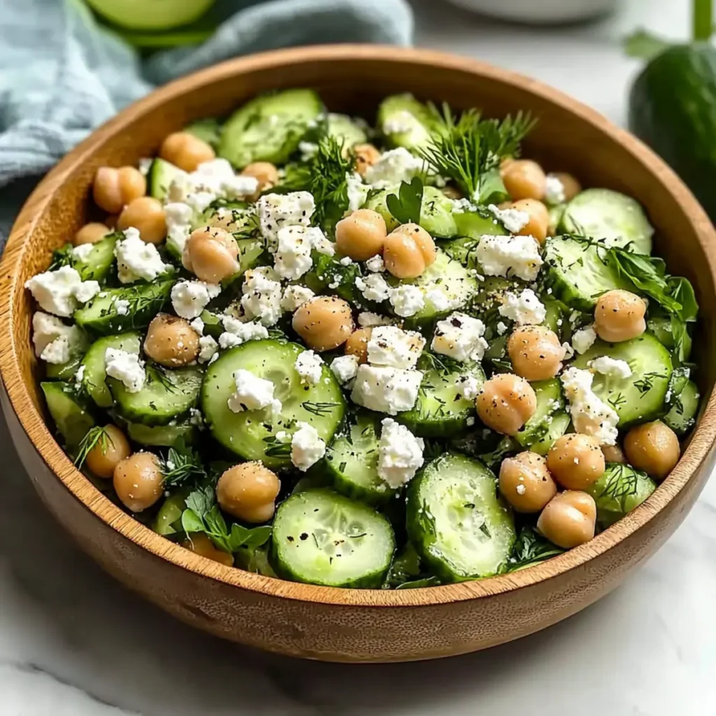 Simple Chickpea Cucumber Salad