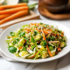 Asian Shaved Brussels Sprouts Salad