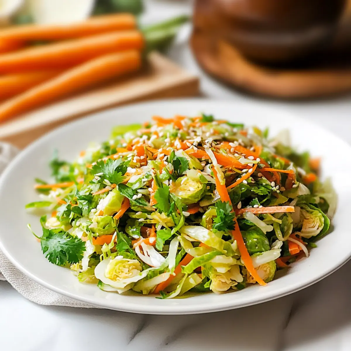 Asian Shaved Brussels Sprouts Salad