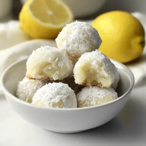 Lemon Coconut Snowball Cookies