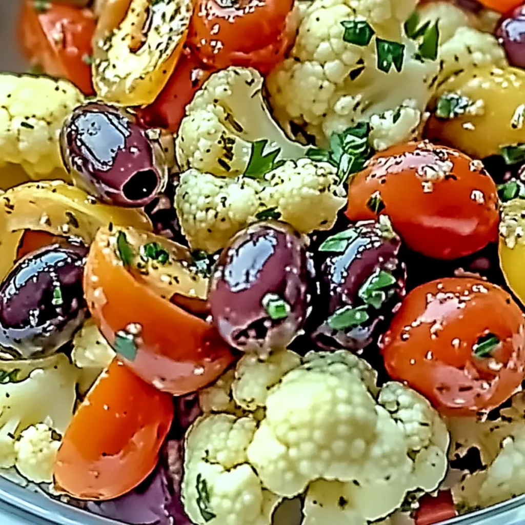 Mediterranean Marinated Cauliflower Salad for Flavorful Meals