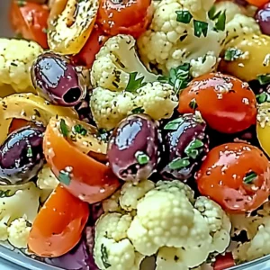 Mediterranean Marinated Cauliflower Salad