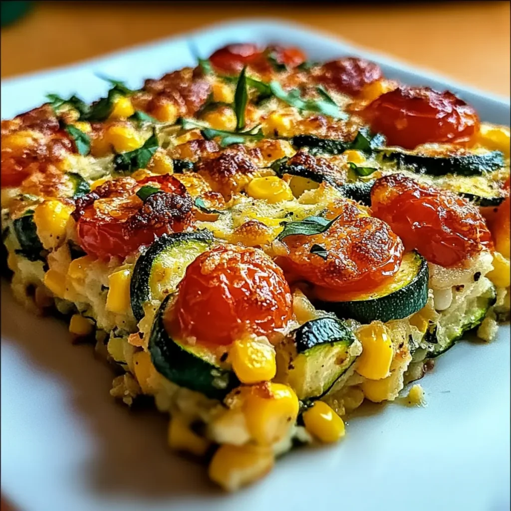 Cheesy Zucchini Corn Tomato Bake You’ll Crave This Summer