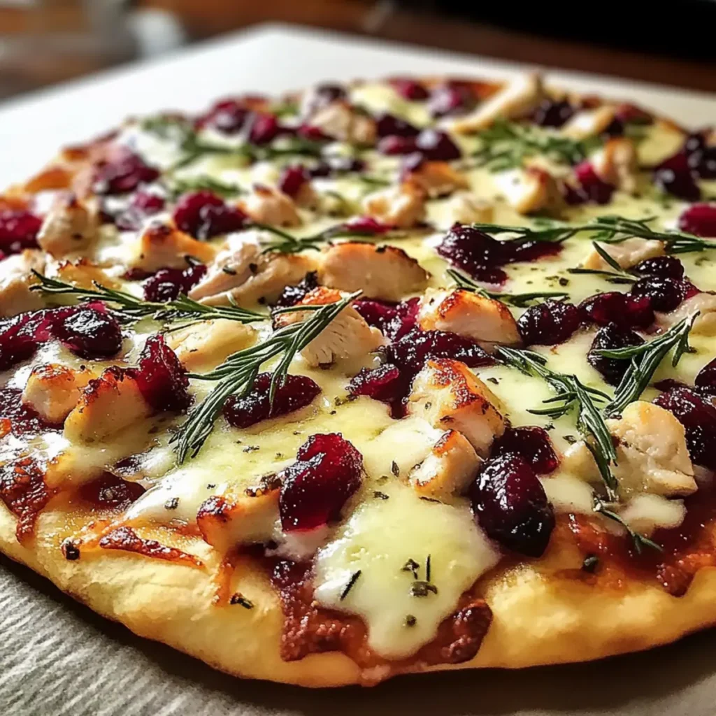 Savory Cranberry Chicken & Brie Pizza Ready in 30 Minutes