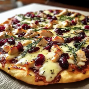 Cranberry Chicken & Brie Pizza