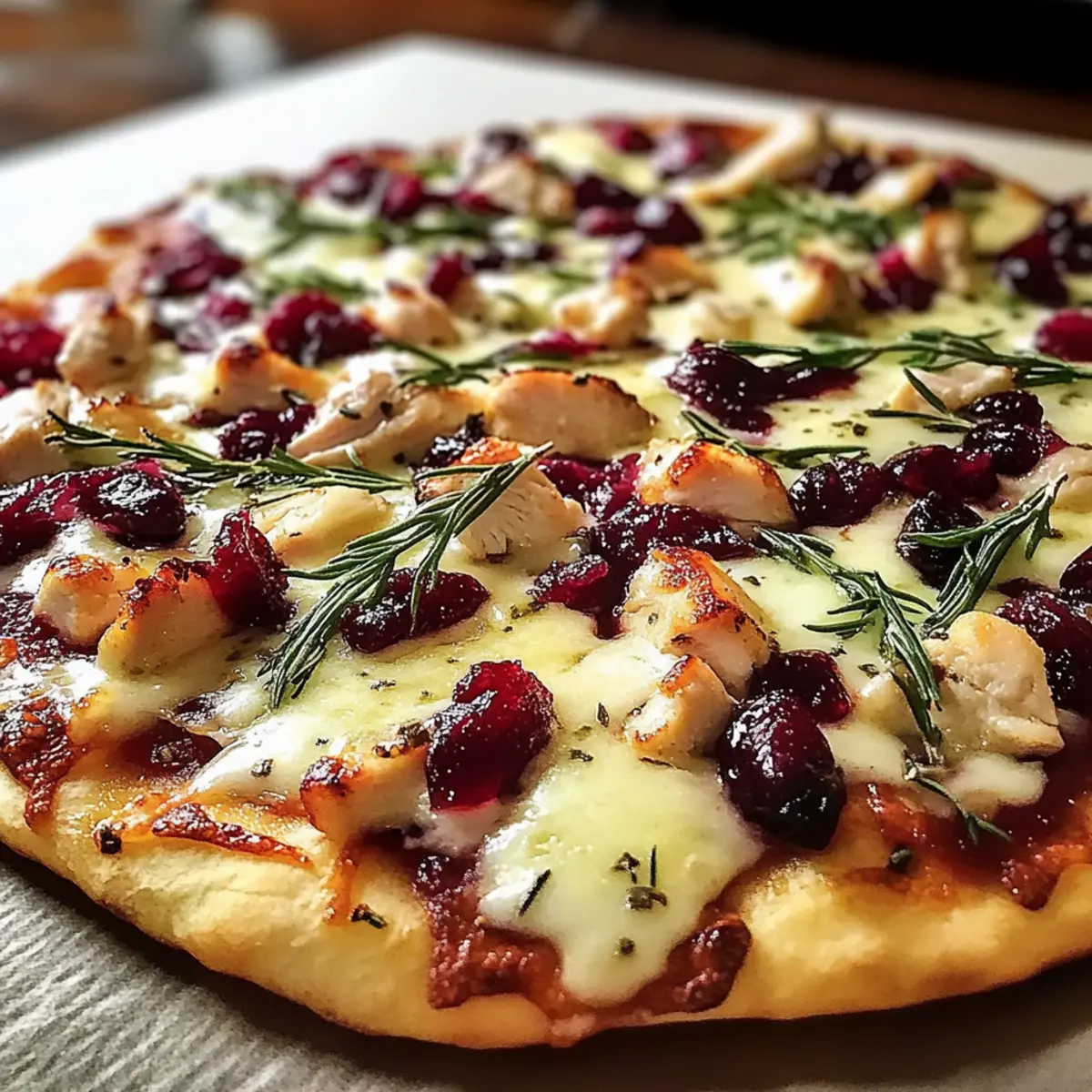 Cranberry Chicken & Brie Pizza
