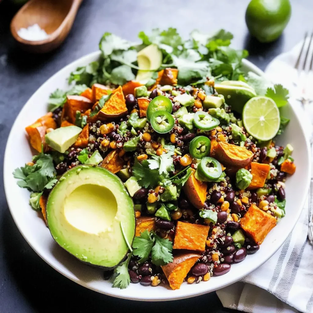 Vibrant Black Bean Sweet Potato Quinoa Salad You’ll Love