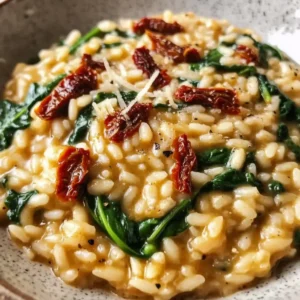 Sun-Dried Tomato and Spinach Risotto