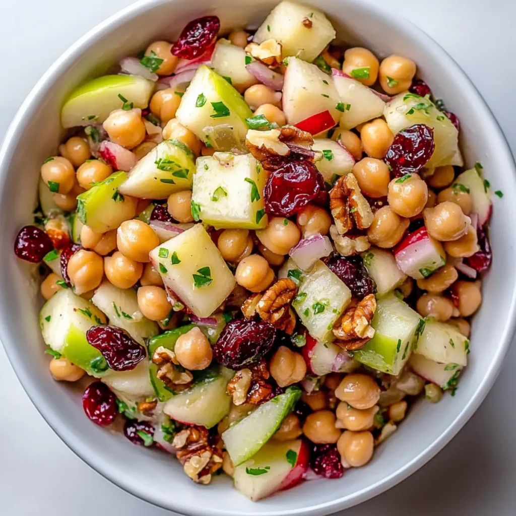 Chickpea Apple Cranberry Salad: A Refreshing Summer Delight