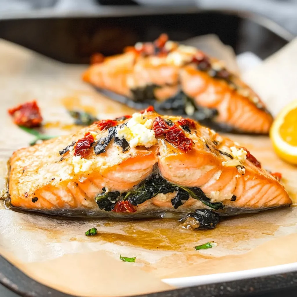 Mediterranean Stuffed Salmon: Healthy, Flavor-Packed Delight