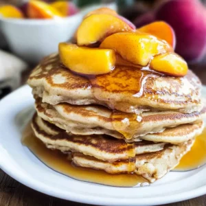 Brown Sugar Peach Pancakes