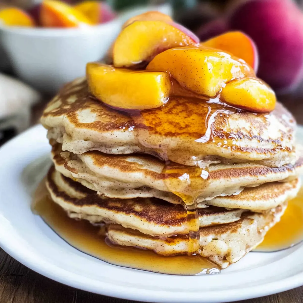 Brown Sugar Peach Pancakes