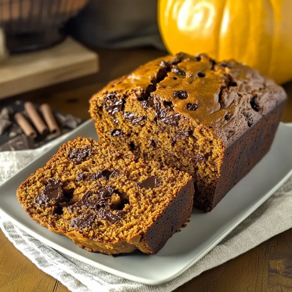 Moist Chocolate Chip Pumpkin Bread for Cozy Fall Mornings