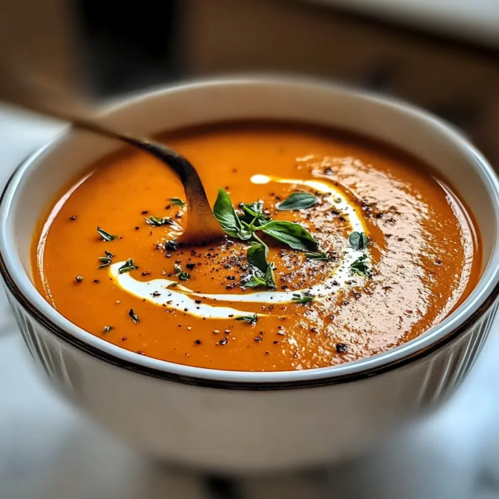 Roasted Red Pepper Gouda Soup