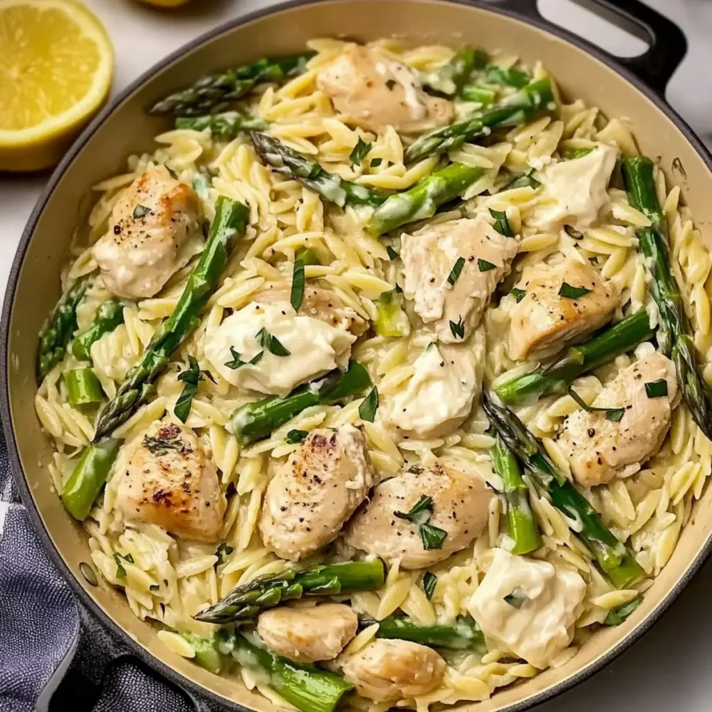 Orzo with Chicken and Asparagus