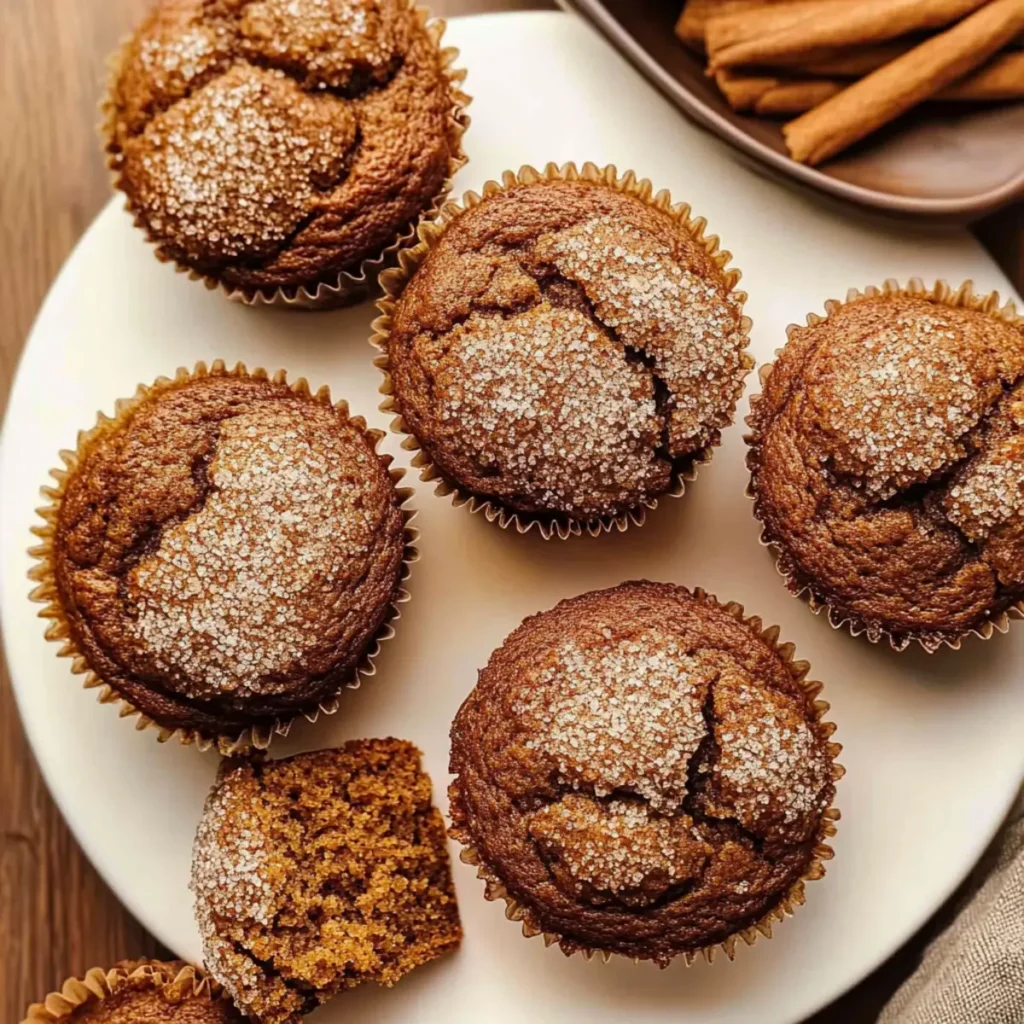 Spiced Molasses Gingerbread Muffins